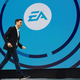 EA CEO Andrew Wilson walks on stage at E3 2017.